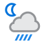 Weather condition: Moderate or heavy rain shower